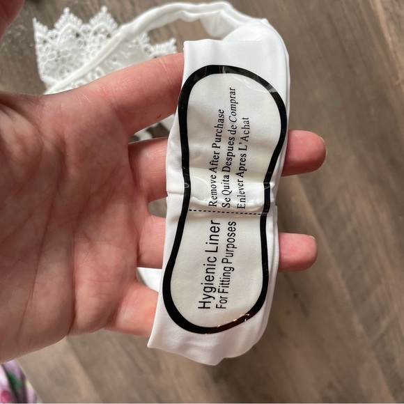 Rehab Lab White Frilly Bohemian Lace Brazilian Thong Bikini - Picture 6 of 7